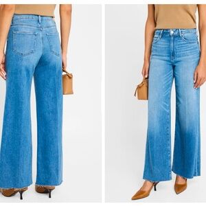BOYISH Blue Flare Wide Leg Jeans with High Rise